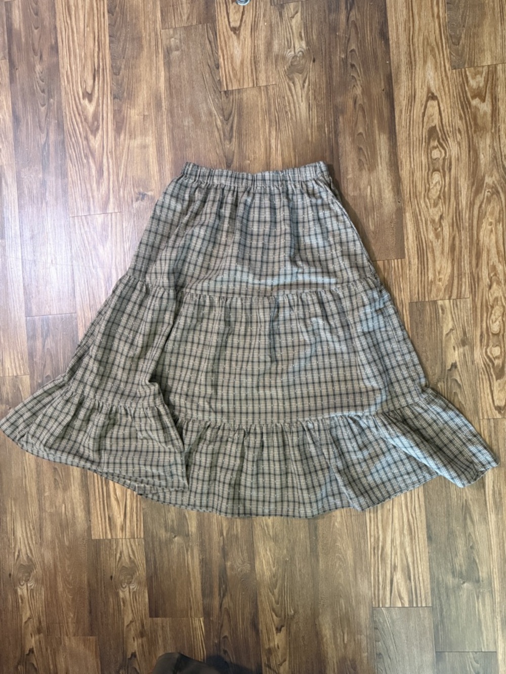 Plaid peasant skirt